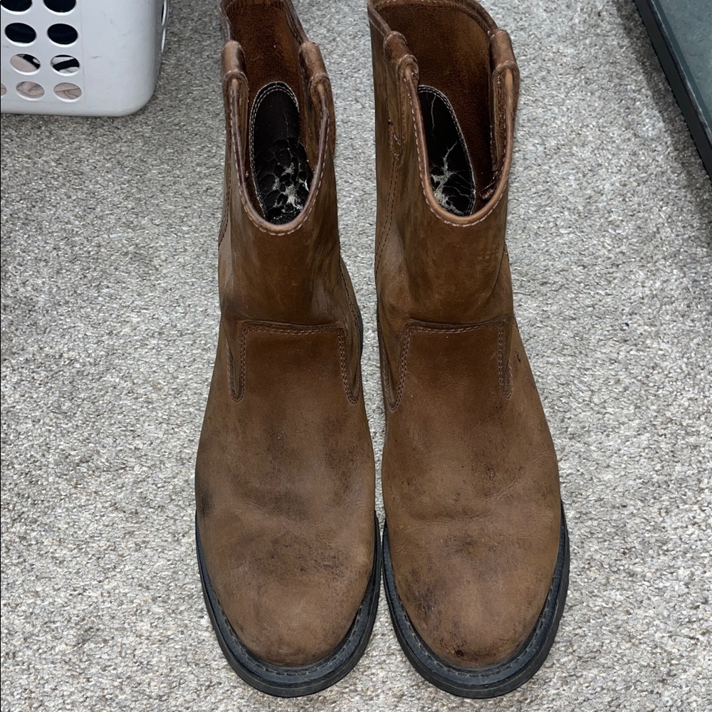Wolverine Brown Leather Ankle Boots
